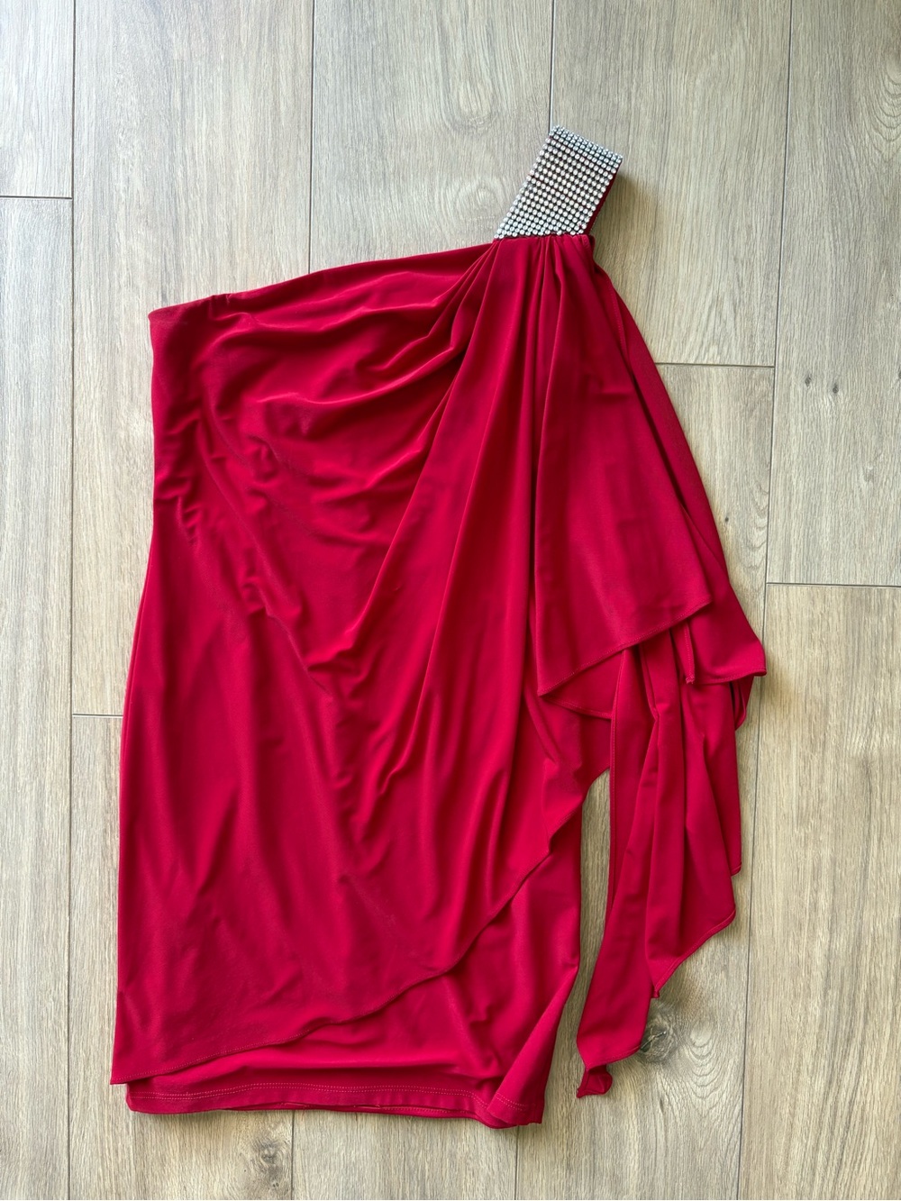 Red One-Shoulder Dress